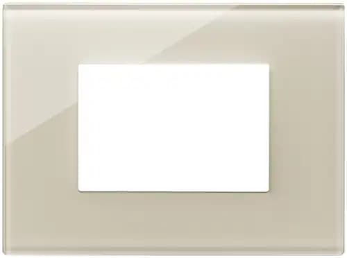 EIKON EXE COVER PLATE 3-MODULE CRYSTAL, CANVAS WHITE product image