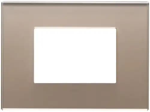 EIKON EXE COVER PLATE 3-MODULE CRYSTAL, OPAL BROWN product image