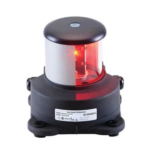 DHR60 All-Round Red LED, Base-Mount, Black, 24V (4.3W), 2NM, IP66, 360° product image