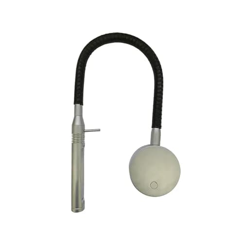 Rugen Bulkhead-Mount Reading Light, Matte Chro w/Black Leather, w/ Switch & Dimmer, WW/Red, 300mm product image