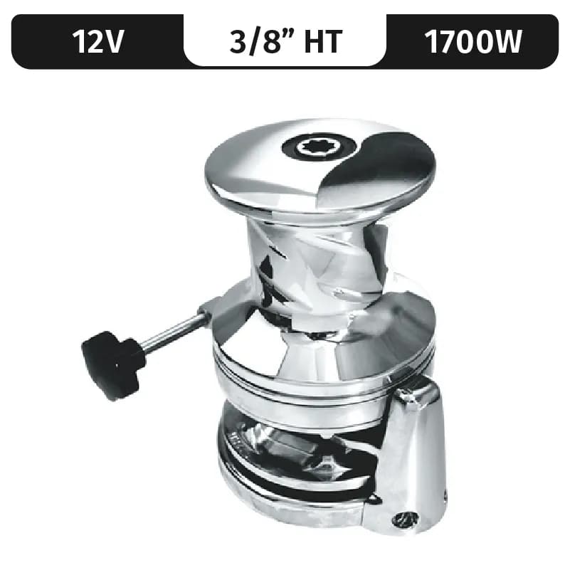 SX3.5 ROUND BASE, 12VDC, 1700W CAPSTAN, 3/8"HT GYPSY product image