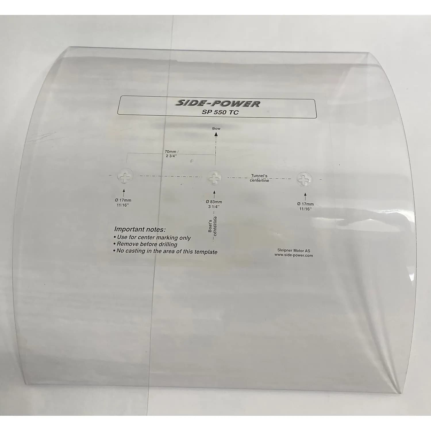 Templates for gear leg Holes in 386 mm Tunnel For SP550HYD product image