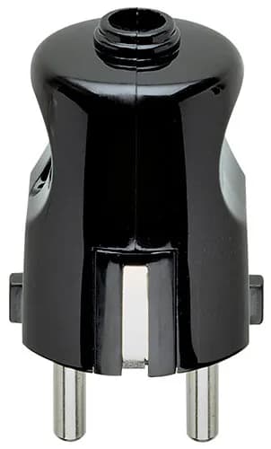 Supernova German Plug, Axial Cable Entry, 2P+E, 16A-250V, Black product image
