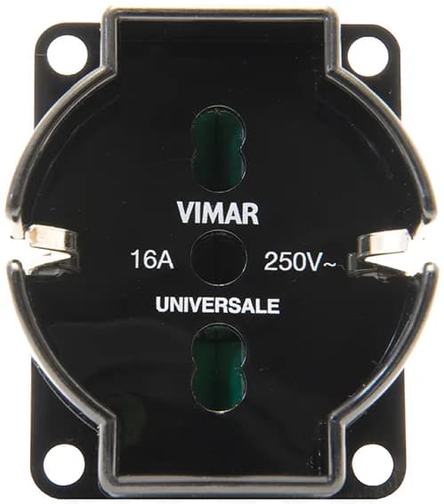 Surface Mount Italian SICURY Universal Outlet, 2P+T, 16A, 250V product image