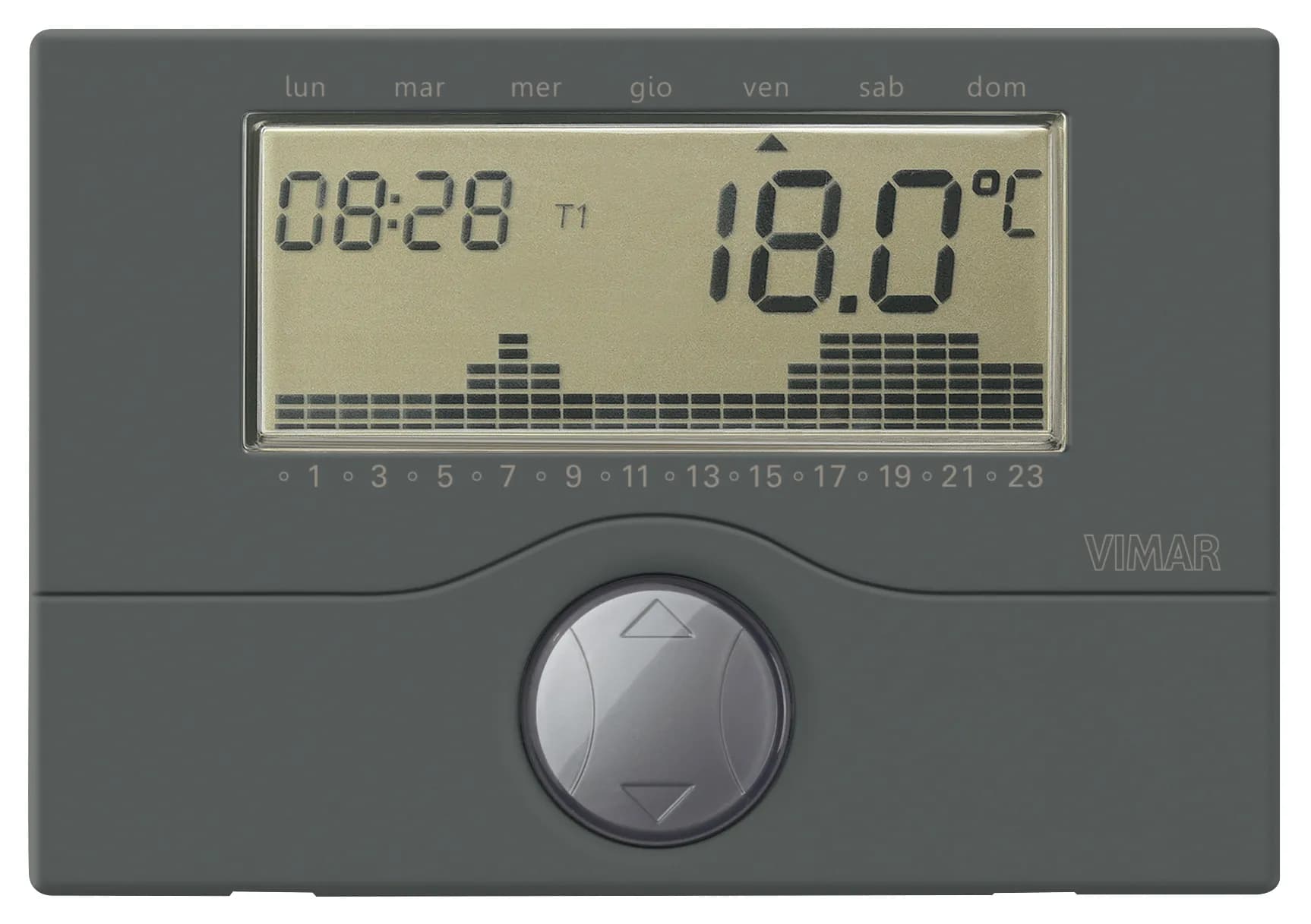 Thermostat for Heat/AC Anthracite Grey battery-powered, surface mount Thermostat product image
