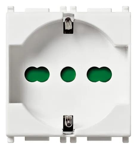 OUTLET: ITALIAN/GERMN, 2P+E 16A, 250V, WHITE, PLANA product image