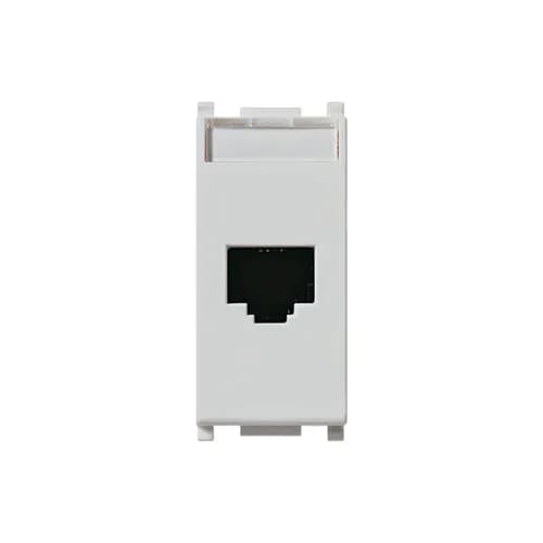 Plana RJ45 Cat6 Netsafe UTP outlet Silver T568A/B universal wiring product image