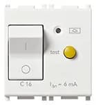 Plana RCBO, 1P+N, 16A, 120-230V, 6mA 50-60Hz, 2 Module, White product image