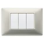 Cover Plate, Technopolymer, Matte Nickel, 3 Module Plana Series product image