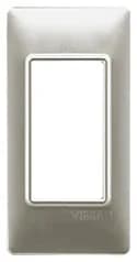 Cover Plate, Technopolymer, Matte Nickel, 1 Module Panel Mount, Plana Series product image