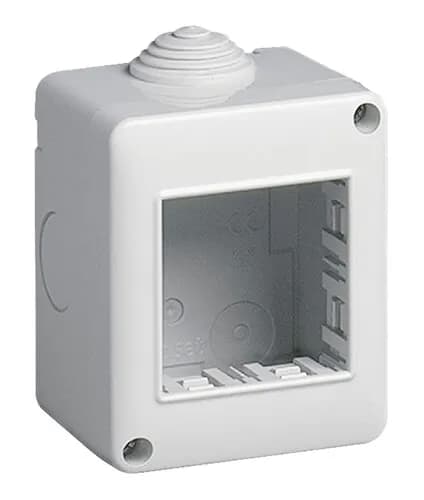 2 Module IP40 Surface-Mount Enclosure, Grey, For Plana & Eikon product image
