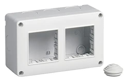 Eikon/Plana Surface Mount Box, IP40 4 (2+2) Module, for Horizontal or Vertical Install product image