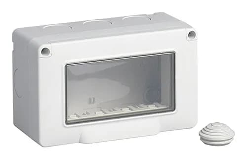 IP55 Enclosure, Surface-Mounted, 4M, Grey, Plana, Arke & Eikon Series Surcharge may apply buying <30 product image
