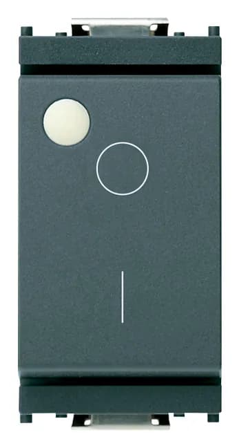 Idea 1-way switch, light indicator, grey 2P 16 AX 250 V~ 1-way switch product image