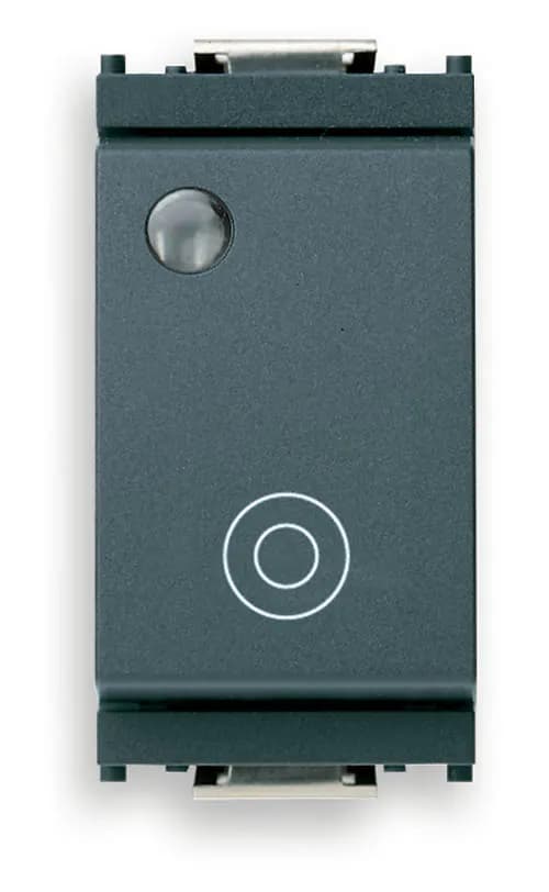 Idea Momentary Switch, 1P/1T (NO), 10A, 250V General Symbol, Illuminated, Grey product image