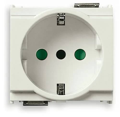 Idea Outlet, Italian/P30, 2P+E, 16A/250V 2 Modules, SICURY, White product image