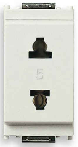 OUTLET: USA/EURO, 2P,15A/250V SICURY, WHITE, IDEA product image