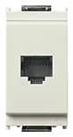 CONNECTOR: RJ45 PHONE JACK 8-POS/8-COND, WHITE, IDEA product image