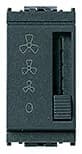 SWITCH:FAN SPEED CONTROL 1P,6A 4-POSITION SLIDE, GREY, IDEA product image