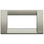 Idea Square Cover Plate, Die-Cast Metal MatteTitanium 24, 4 Modules product image
