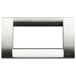 Idea Square Cover Plate, Die-Cast Metal Brushed Nickel 34, 4 Modules product image