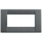 Plate: Metal, Slate Grey, 4 Module Square, For Idea Series product image
