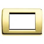 Idea Round Cover Plate, Die-Cast Metal Polished Gold 32, 3 Modules product image