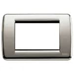 Idea Round Cover Plate, Die-Cast Metal Brushed Nickel 34, 3 Modules product image