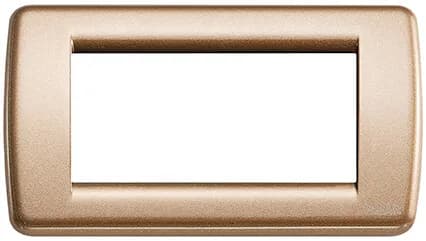 Idea Cover Plate, Diecast Metal, Metallic Bronze, 4 Module, Round product image
