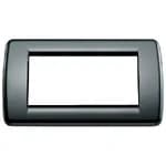 Idea Round Cover Plate, Technopolymer Black 16, 4 Modules product image