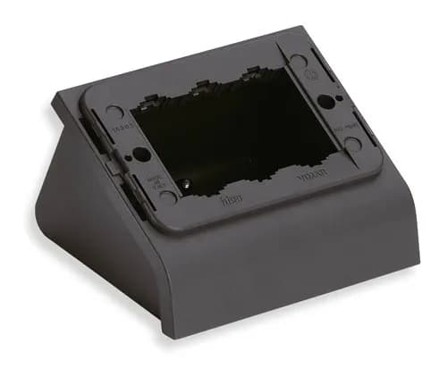 Idea Mounting Frame with Cord-Grip, 3 Modules for Table Mounting, Grey product image