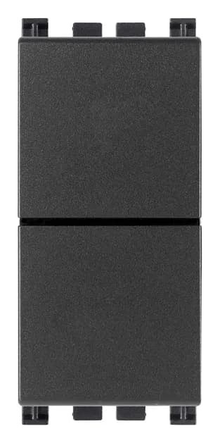 Arke Momentary Switch, 1P/2T, 10A-250V 1 Module, Grey product image