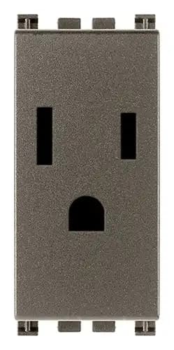 ARKE SERIES USA/SASO OUTLET 15A/127V, 2P+E, SICURY, METAL