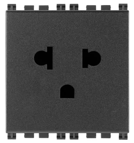 Outlet: USA/EU, 2P+E 16A 2M, Grey, Arke product image