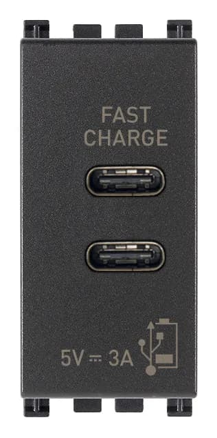 Arke: C+C- USB, 5V, 2.4A, 1-Module Grey product image