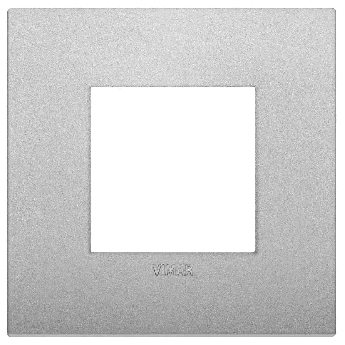 Cover plate: 2M, Arke, Classic Technopolymer, Matte Silver product image