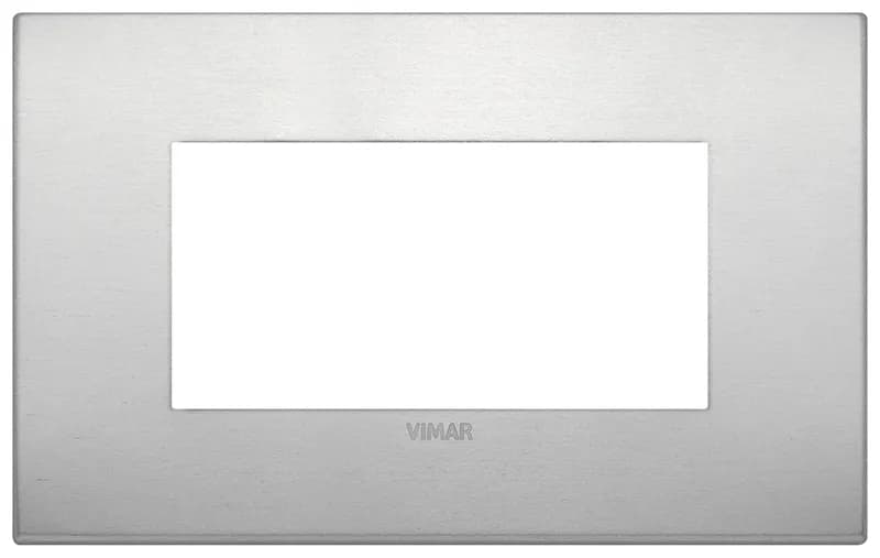 Arke: 4-Module Metal Classic Cover Plate Aluminum product image