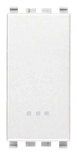 Eikon: 1P 10AX 1-Way Switch, Lightable, White Replaceable Button product image
