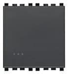 Eikon 1-Way Switch, 1P/1T, 16A-250V Illuminable, 2 Module, Grey product image
