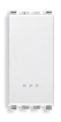 Eikon Momentary Switch, 1P/1T, (NO), 10A-250V Illuminable, 1 Module, White product image