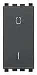 Eikon 1-Way Switch, 2P/1T, 16A-250V Illuminable, 1 Module, Grey product image