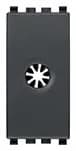 Eikon Cable Outlet Grommet, 1 Module, Grey *Subject to surcharge if ordering less than 50 product image