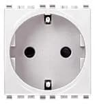 Eikon German Outlet, 2P+E, 16A-250V 2 Module, White product image