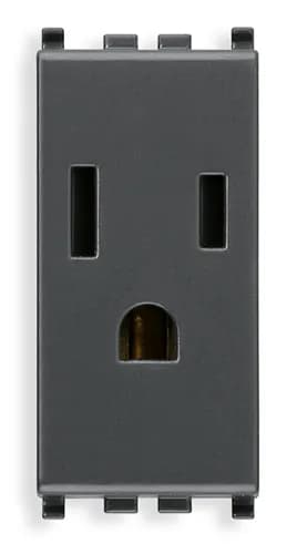 Eikon USA/Arabian Outlet, 2P+E, 15A-127V SICURY, 1 Module, Grey product image