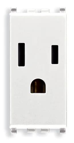 Eikon USA/Arabian Outlet, 2P+E, 15A-127V SICURY, 1 Module, White product image