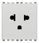 Eikon USA/EU Outlet, 2P+E, 16A-250V SICURY, 1 Module, Next (Silver) product image