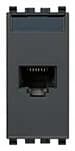 Eikon RJ45 Netsafe Socket, Cat 5e, Unshielded T568A/B Universal Wiring, 8 Contacts, 1M, Grey product image