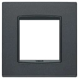 Eikon Square Cover Plate, Matte Anthracite Die-Cast Metal, 2 Module product image