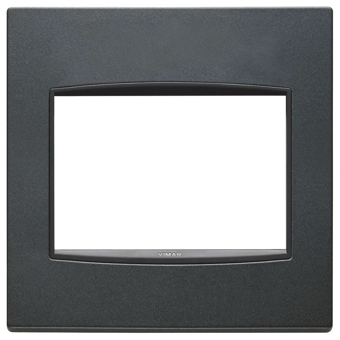 Eikon: 2-Module British Standard 3-Module Classic Cover Plate, Bright Matt Anthracite product image