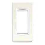 Eikon Square Cover Plate, Arctic White White Inner Frame, Die-Cast Metal, 1 Module Panel product image